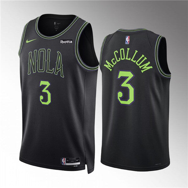 CJ McCollum New Orleans Pelicans black City Edition jersey