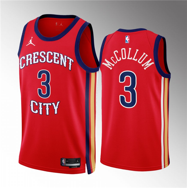 CJ McCollum New Orleans Pelicans red jersey
