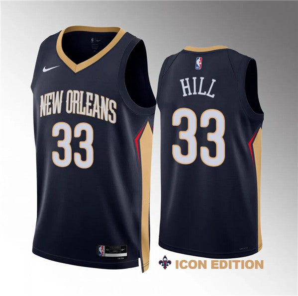 Malcolm Hill New Orleans Pelicans navy jersey
