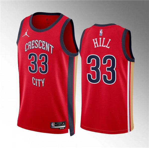 Malcolm Hill New Orleans Pelicans red jersey