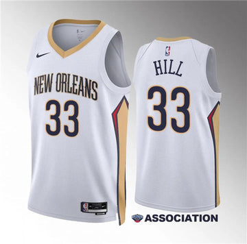 Malcolm Hill New Orleans Pelicans white jersey