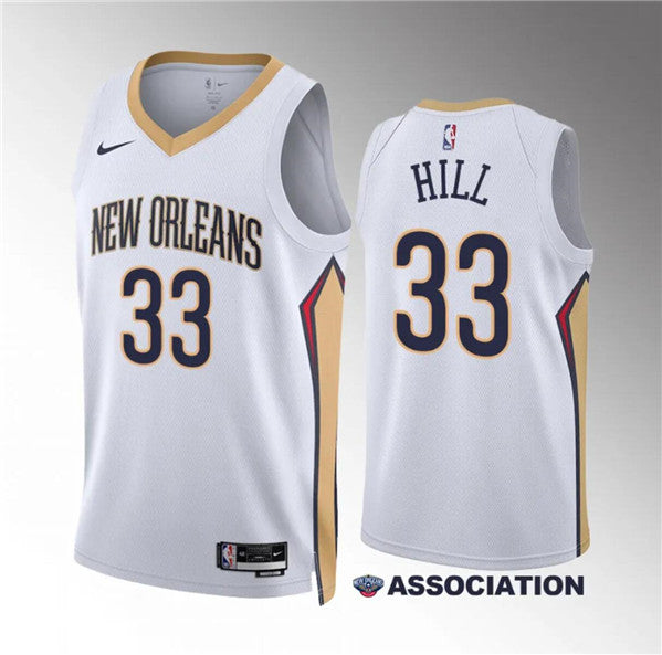 Malcolm Hill New Orleans Pelicans white jersey