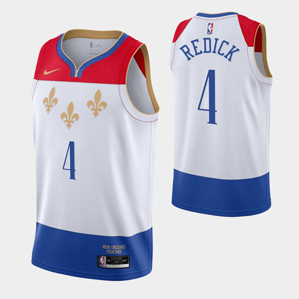 JJ Redick New Orleans Pelicans white City Edition jersey