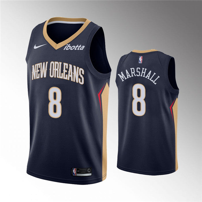 Naji Marshall New Orleans Pelicans navy jersey