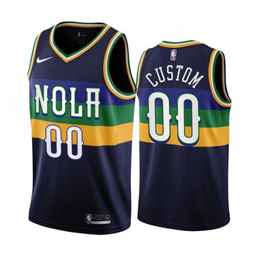 Custom New Orleans Pelicans black City Edition jersey