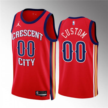 Custom New Orleans Pelicans red jersey