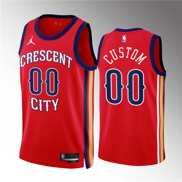 Custom New Orleans Pelicans red jersey
