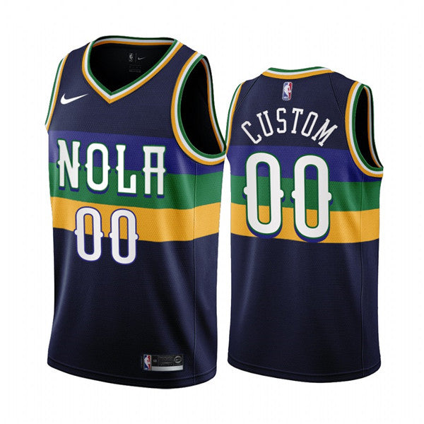 Custom New Orleans Pelicans black City Edition jersey