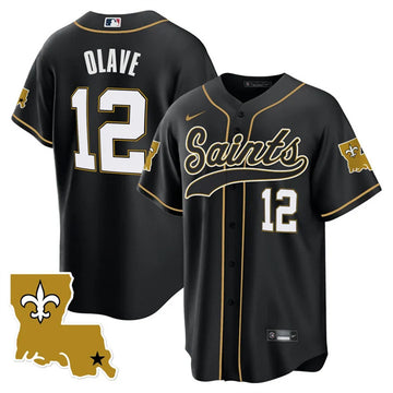 Chris Olave New Orleans Saints black jersey