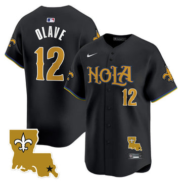 Chris Olave New Orleans Saints black jersey