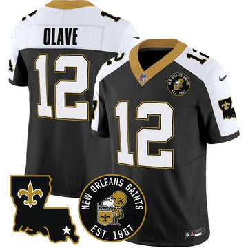 Chris Olave New Orleans Saints black FUSE jersey