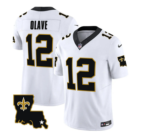 Chris Olave New Orleans Saints white FUSE jersey