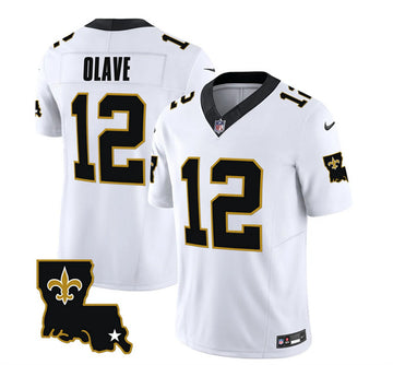 Chris Olave New Orleans Saints white FUSE jersey