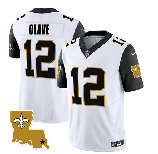 Chris Olave New Orleans Saints white FUSE jersey