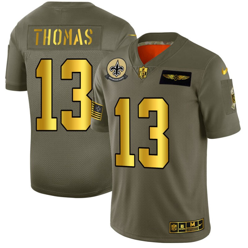 Michael Thomas New Orleans Saints olive-gold Salute To Service jersey