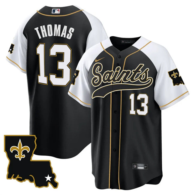 Michael Thomas New Orleans Saints black-white jersey