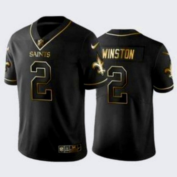 Jameis Winston New Orleans Saints black jersey