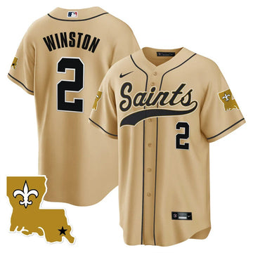Jameis Winston New Orleans Saints gold jersey