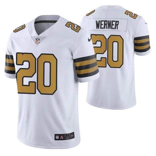 Pete Werner New Orleans Saints white Color Rush jersey