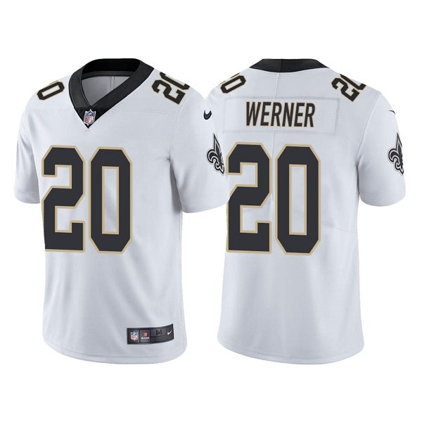 Pete Werner New Orleans Saints white jersey