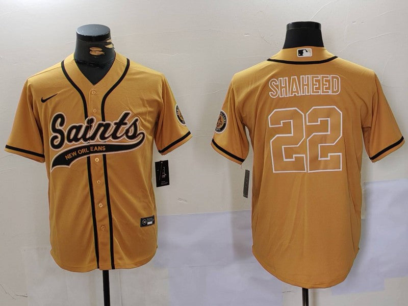 Rashid Shaheed New Orleans Saints gold jersey