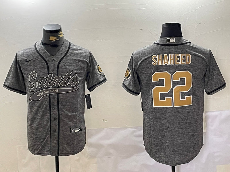 Rashid Shaheed New Orleans Saints gray jersey