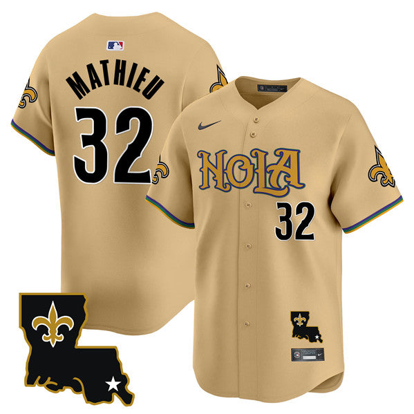 Tyrann Mathieu New Orleans Saints gold jersey