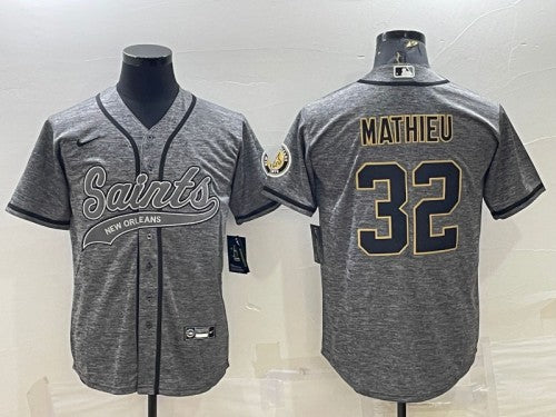 Tyrann Mathieu New Orleans Saints gray jersey