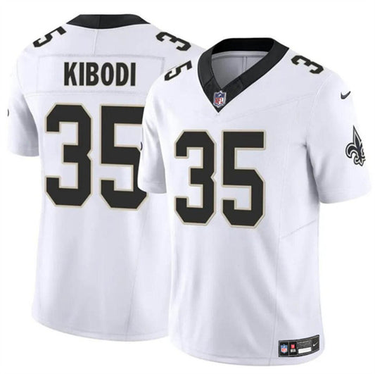 New Orleans Saints #35 Jacob Kibodi White FUSE Jersey