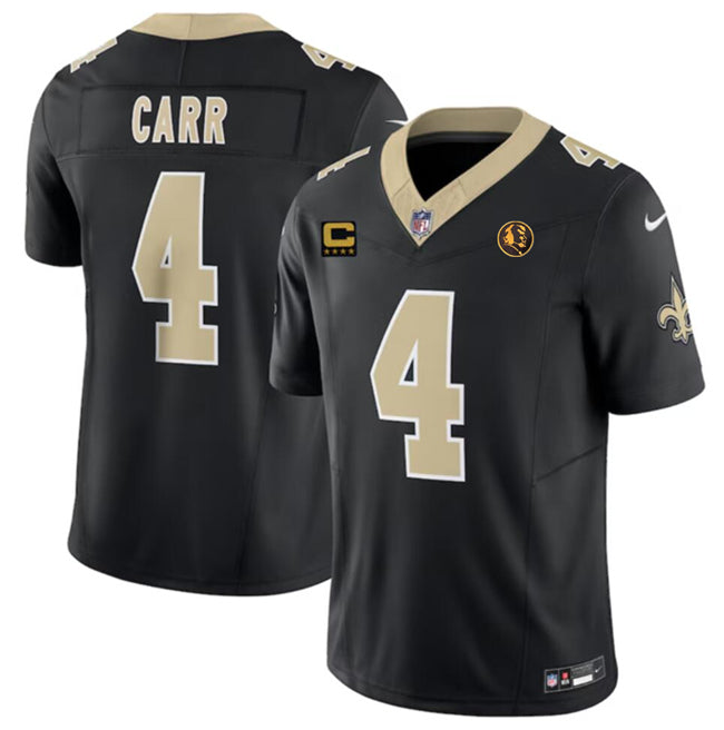 Derek Carr New Orleans Saints black FUSE jersey