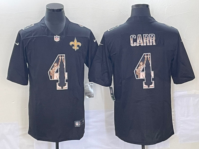 Derek Carr New Orleans Saints black jersey