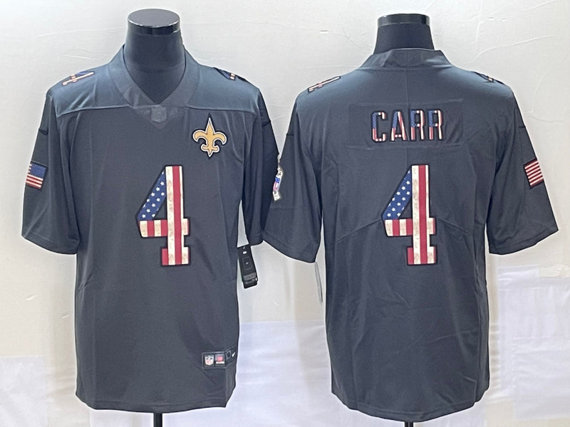 Derek Carr New Orleans Saints gray Salute To Service jersey