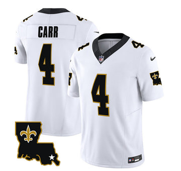 Derek Carr New Orleans Saints white FUSE jersey