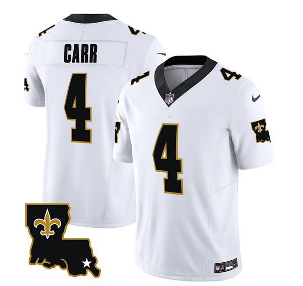Derek Carr New Orleans Saints white FUSE jersey