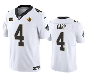 Derek Carr New Orleans Saints white FUSE jersey