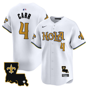 Derek Carr New Orleans Saints white jersey