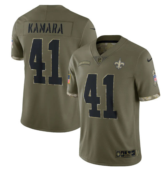 Alvin Kamara New Orleans Saints olive Salute To Service jersey