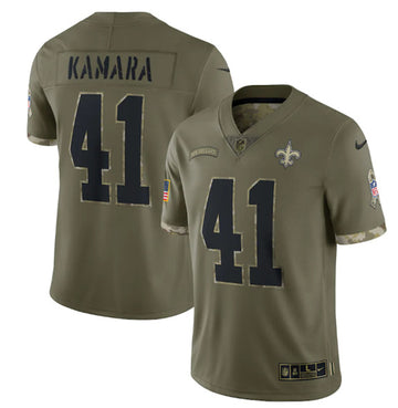Alvin Kamara New Orleans Saints olive Salute To Service jersey