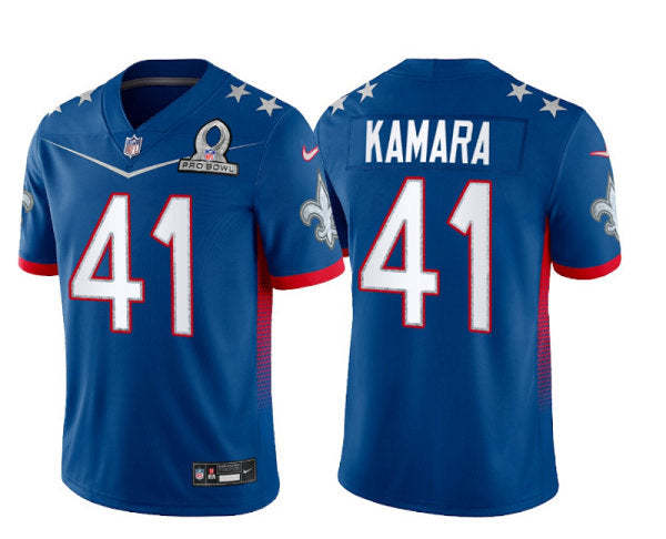 Alvin Kamara New Orleans Saints royal jersey
