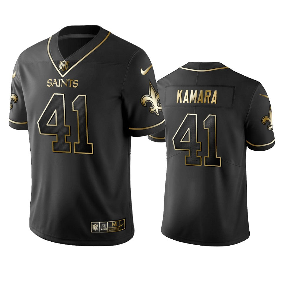 Alvin Kamara New Orleans Saints black jersey