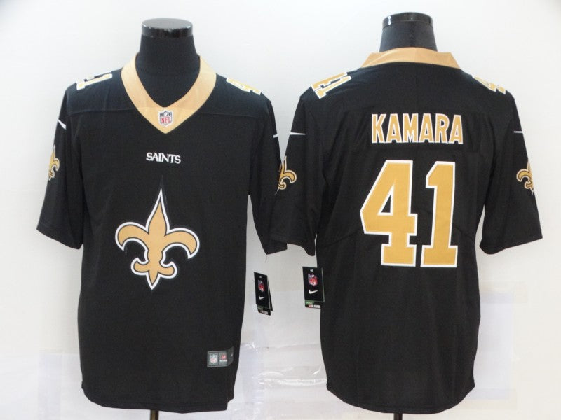 Alvin Kamara New Orleans Saints black jersey