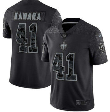 Alvin Kamara New Orleans Saints black jersey