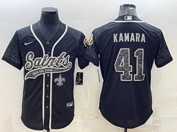 Alvin Kamara New Orleans Saints black jersey
