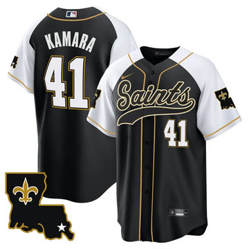 Alvin Kamara New Orleans Saints black-white jersey