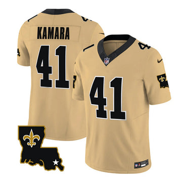 Alvin Kamara New Orleans Saints gold FUSE jersey
