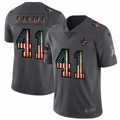 Alvin Kamara New Orleans Saints grey Salute To Service jersey