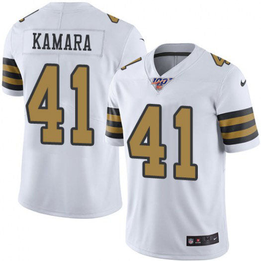 Alvin Kamara New Orleans Saints white Color Rush jersey