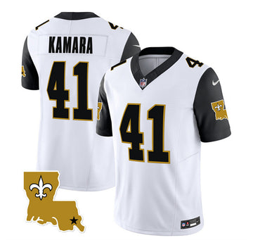 Alvin Kamara New Orleans Saints white FUSE jersey