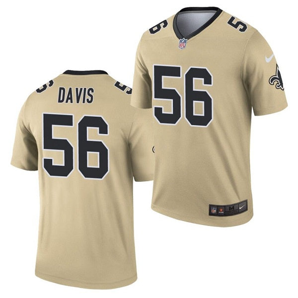 Demario Davis New Orleans Saints gold Inverted Legend jersey