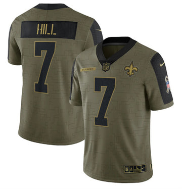 Taysom Hill New Orleans Saints olive Salute To Service jersey